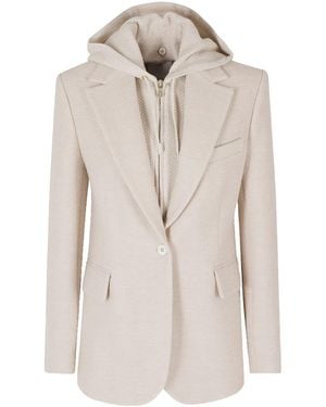 Eleventy Single-Breasted Suit Jacket - Natural