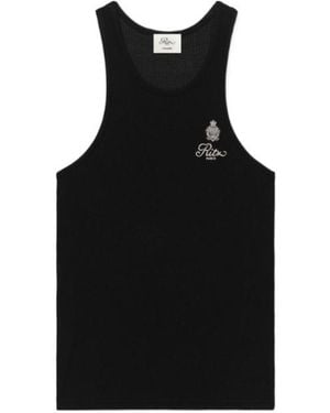 FRAME Ritz Rib Tank Top - Black