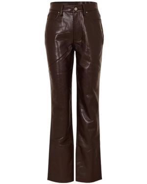 Anine Bing Leather Pants - Brown