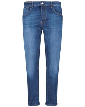 Pt Pantaloni Pt Torino Slim Cut Washed Effect Jeans - Blue