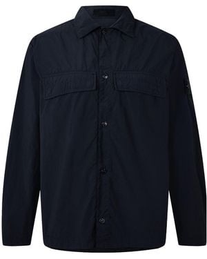 Stone Island Shirt-Style Overshirt - Blue