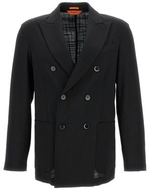 Barena Double-Breasted Blazer - Black
