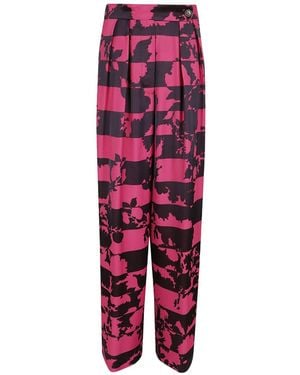 Dries Van Noten Pamplona Printed Wide-Leg Pants - Red