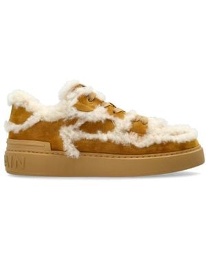 Balmain B-Court Flip Shearling Trainers - Multicolour