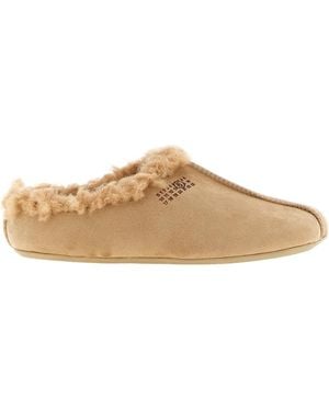 MM6 by Maison Margiela Numeric-Print Slip-On Slippers - Brown