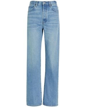 FRAME High-Waist Straight-Leg Jeans - Blue