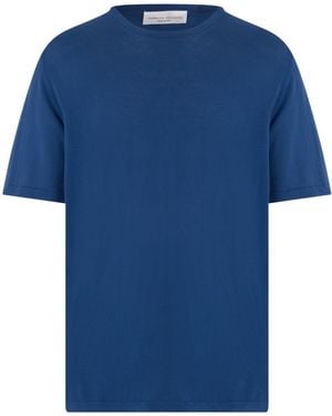 Roberto Collina Fine Knit Short-Sleeve Top - Blue