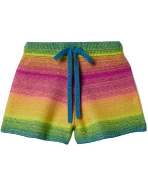 The Elder Statesman Striped Shorts - Green