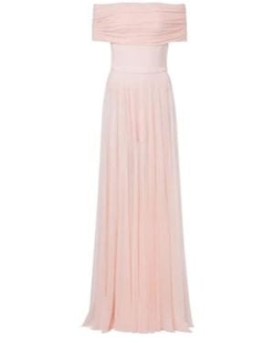 Norma Kamali Semi-Sheer Mesh Maxi Dress - Pink