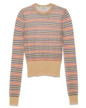JW Anderson Striped-Pattern Jumper - White
