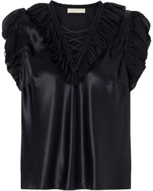 Ulla Johnson Ilyana Ruffled Silk Blouse - Black