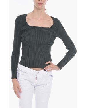 Aeron Finesse Square-Neck Top - Black
