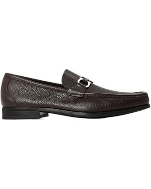 Ferragamo Grained Loafer - Black