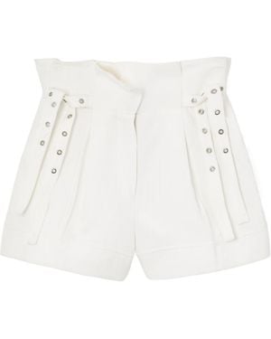 3.1 Phillip Lim Eyelet-Detailed Cotton And Linen-Blend Shorts - White