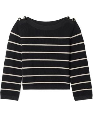 Zimmermann Striped Knit Sweater - Black