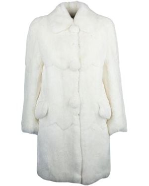 Miu Miu Long Sleeve Coat - White