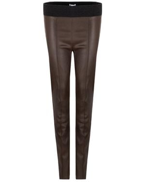 Brunello Cucinelli Stretch Nappa Leggings - Black