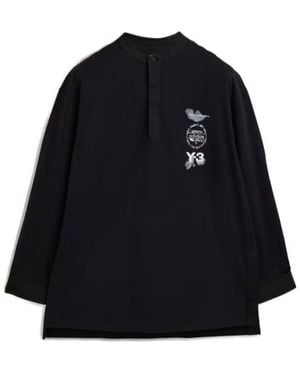 Y-3 Long-Sleeve Polo Shirt - Black