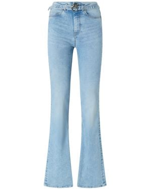 Pinko Buckle-Embellished Flared Jeans - Blue