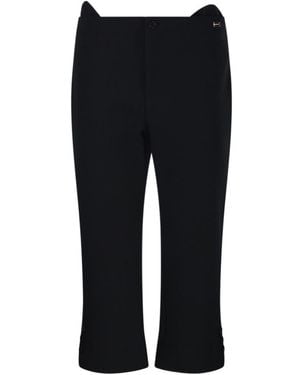 Victoria Beckham Tab Detail Cropped Trouser - Black