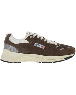 Autry Hyperway Suede Mesh Trainers - Brown