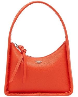 Fendi Mini Fendessence Logo Plaque Tote Bag - Red