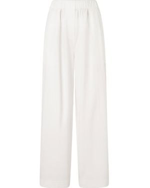St. Agni Pleated Casual Pants - White