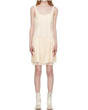 OPEN YY Pleated Dress - Natural
