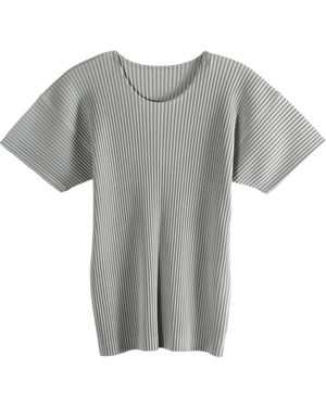 Homme Plissé Issey Miyake Homme Plissé Issey Miyake Basic Pleated T-Shirt - Grey