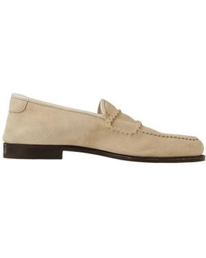 John Lobb Round-Toe Loafers - Natural