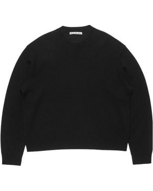 Acne Studios Cashmere Sweater With Logo - Black
