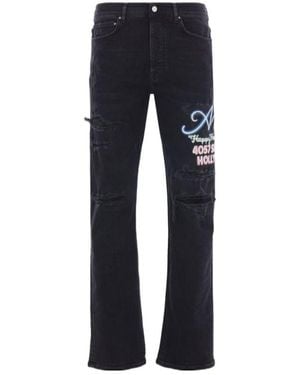 Amiri Neon Lights Slim-Fit Jeans - Blue