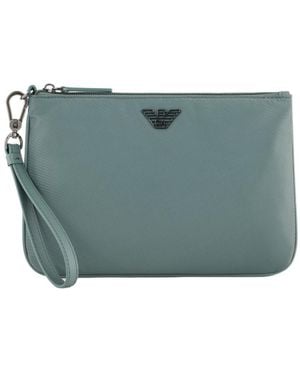 Emporio Armani Logo-Plaque Clutch Bag - Green