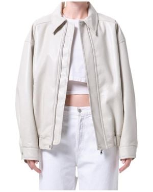Agolde Aston Bomber (Recycled Leather) - White