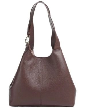 Coccinelle C-Easy Logo Plaque Shoulder Bag - Brown