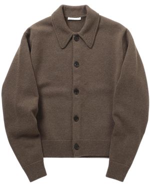 AURALEE Long-Sleeve Knit Top - Brown