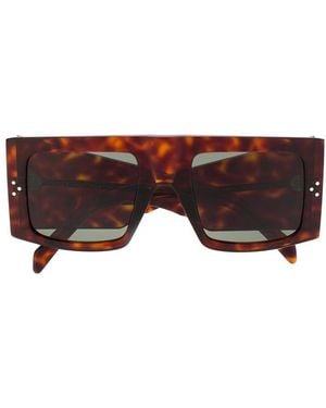 Celine Rectangular Frame Sunglasses - Brown