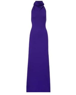 Tom Ford Halterneck Cashmere-Blend Gown - Purple