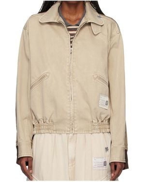 Maison Mihara Yasuhiro Zip-Up Bomber Jacket - Natural