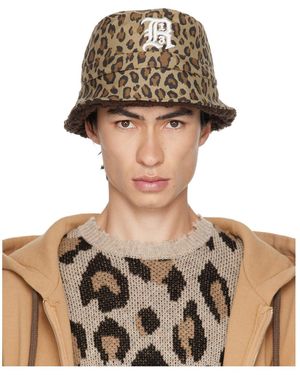 R13 Embroidered-Logo Detail Bucket Hat - Brown