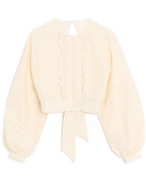 Valentino Couture Linen Top - Natural