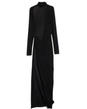 Gucci Viscose Crêpe Jersey Dress With Split - Black
