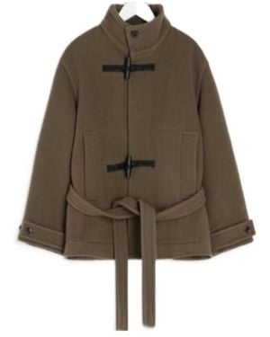 Lemaire Short Duffle Coat - Brown