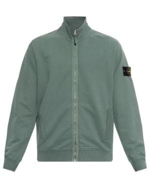 Stone Island Zipper Sweatshirt - Green
