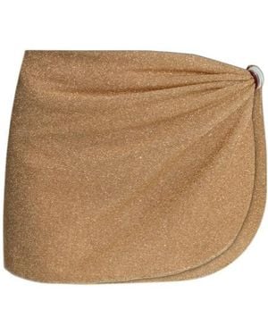 Oséree Ring-Detail Skirt - Brown