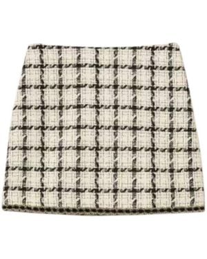 Twinset Plaid Bouclé Mini Skirt - Metallic