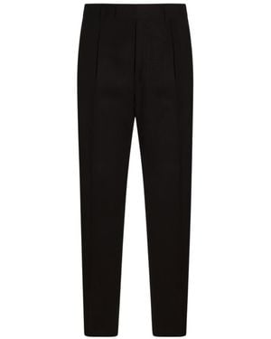 ZEGNA Pleated Tailored Trousers - Black