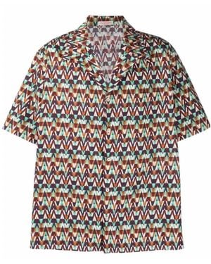 Valentino All-Over Printed Buttoned Shirt - Grey