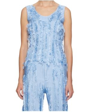 Edward Cuming Scratch The Itch Crew Neck Vest - Blue