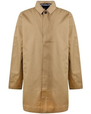 Barbour Single-Breasted Mid-Length Utility Jacket - Natural